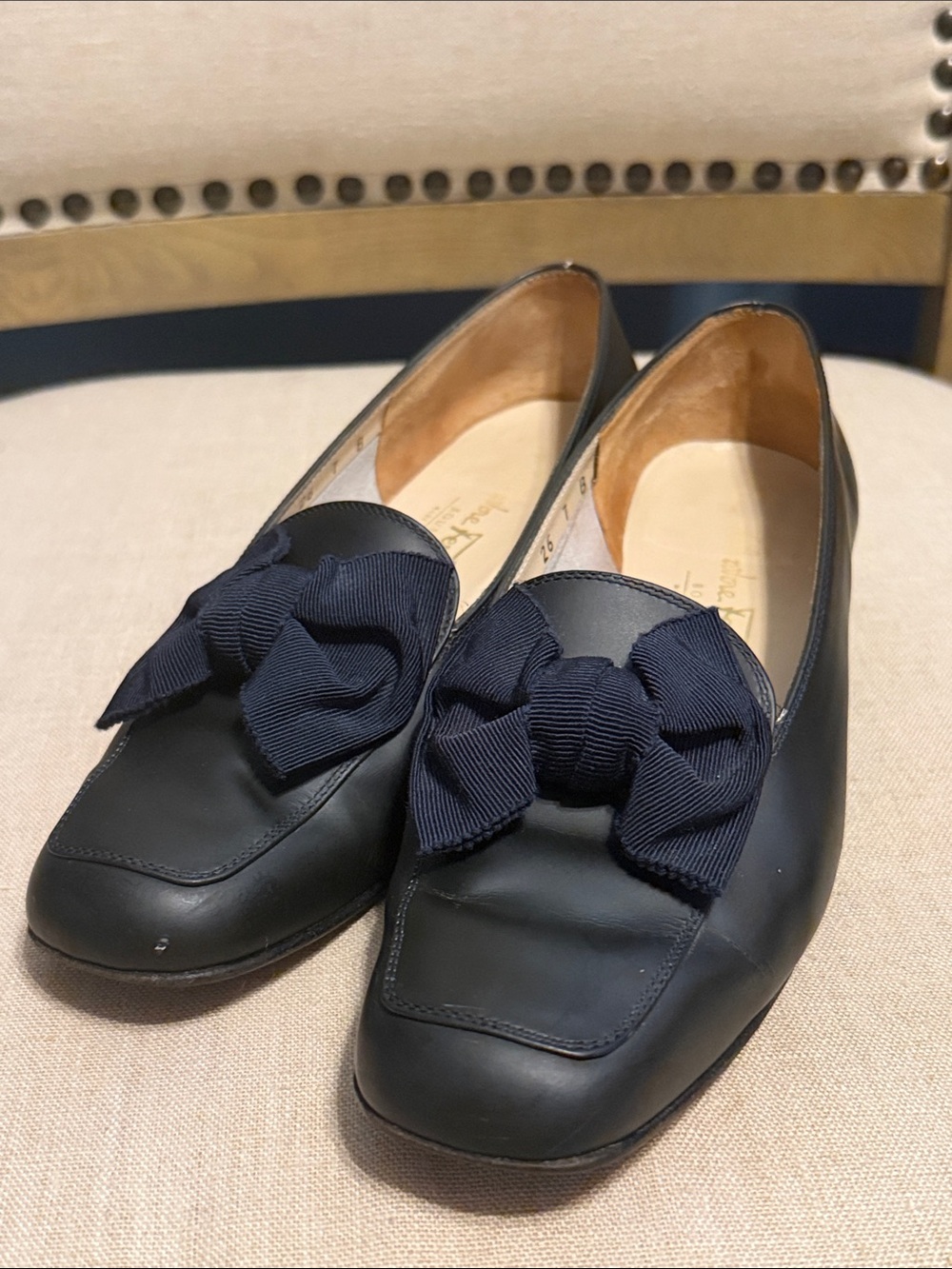 Salvatore Ferragamo Vintage Women’s “Drucilla” Leather Loafers, Size 7B